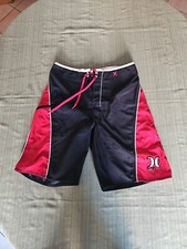 Hurley Men's Board Shorts Size 30 Color Black Red White Pre-owned
