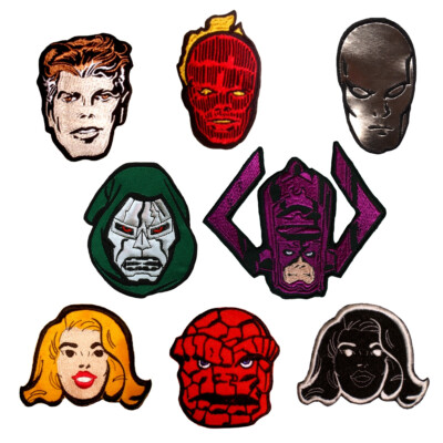 Fantastic Four Embroidered Patches 80s Comic Dr Doom Galactus The Thing Torch 4