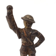Vintage 1930s Barclay/Minoil Cast Iron WWI Soldier B-034 Drum Major LS Lead Cast