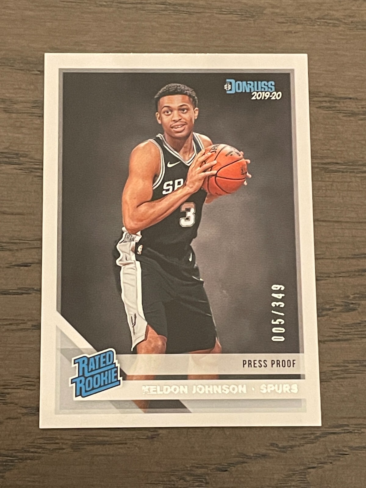 2019-20 Donruss Silver Press Proof Keldon Johnson RC #227 San Antonio Spurs /349