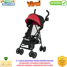 Kolcraft Cloud Unisex 9.5 lb. Umbrella Stroller, Red for Child/Toddler