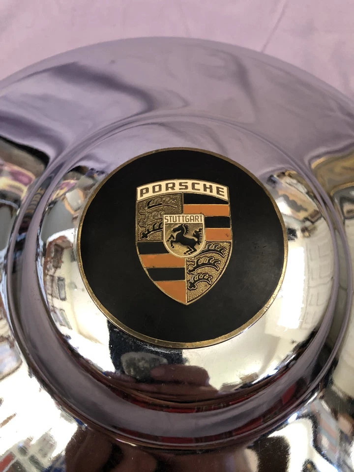 Tapacubos cromados estilo pezón A/B original Porsche 356 10,5"" Foto 2 de 4