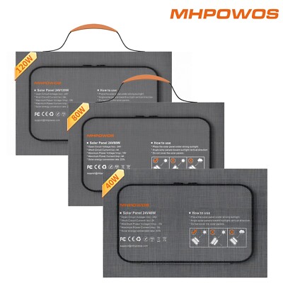 Faltbar 120W 80W 40W Solarpanel Solarmodul PowerBank Handy USB Ladegerät Camping