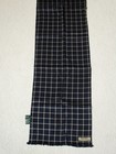 Ralph Lauren Fringe Silk 52x12 rectangle Reversible Scarf Geometric Check Blue — photo 5