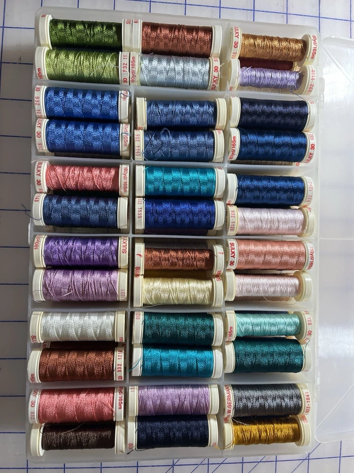 SULKY EMBROIDERY THREAD 76 SPOOLS in a Storage Box (Box A) - Image 2 of 3