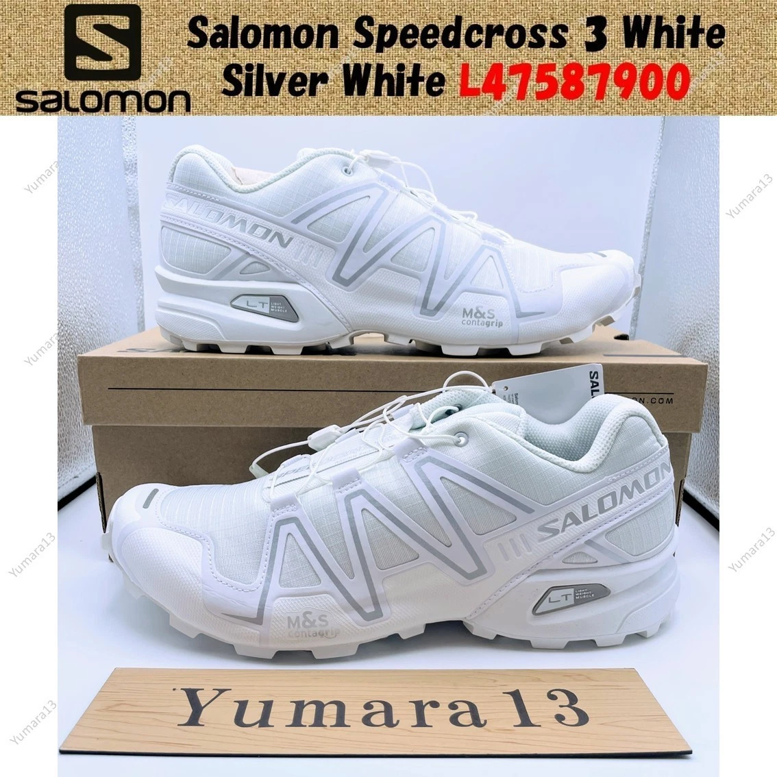 Salomon Speedcross 3 White Silver for sale | eBay