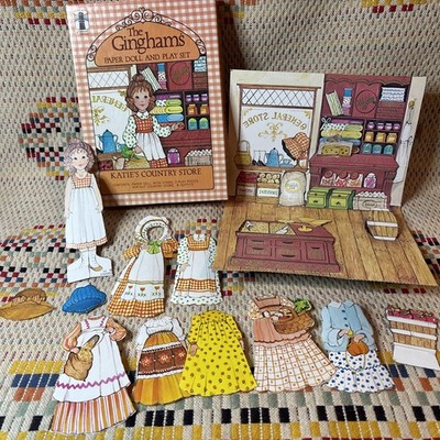 The Ginghams Katie's Country Store Paper Doll Play Box 1978 Vintage