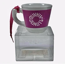Dunkin Donut’s 2010 Collectible Ornament Ceramic Mug w/ Retired Logo New In Box