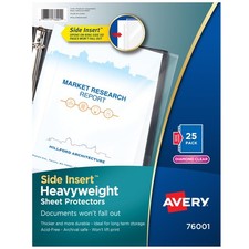 Avery Diamond Clear Secure Side-Load Sheet Protectors, Heavyweight, 25 Page Prot