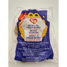 Ty Beanie Babies Spunky the Cocker Spaniel McDonald's Exclusive 1993 NEW Sealed