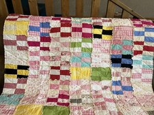 Multi Color Rag Quilt 46  x54  