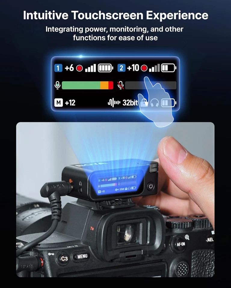 BOYA BOYAMIC 2 Micrófonos Inalámbricos para iPhone 15-16/Android/Cámara/PC, Ruido AI Foto 3 de 4