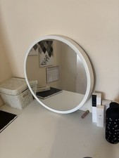 White Round Wall Mirror