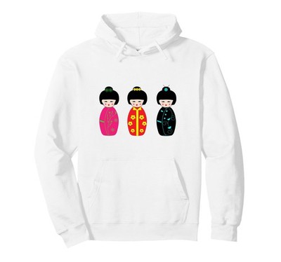 Japanese Kokeshi Doll Hoodie_