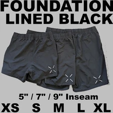 NWOT TEN THOUSAND BLACK FOUNDATION ORIGINAL VERSION LINED Shorts Men's