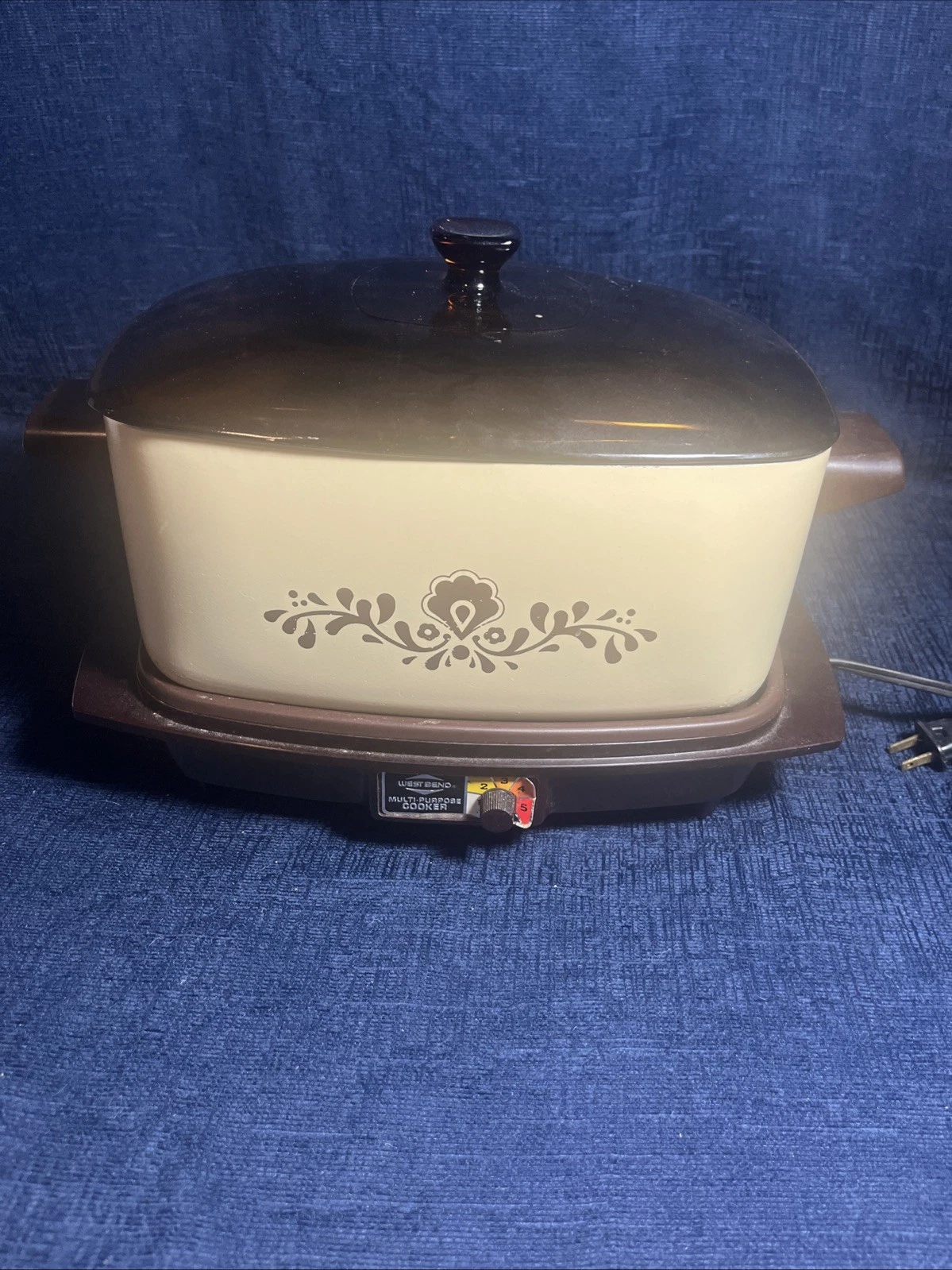 Vintage West Bend 6 Qt Multi-Purpose Slow Cooker W/ Casserole Lid