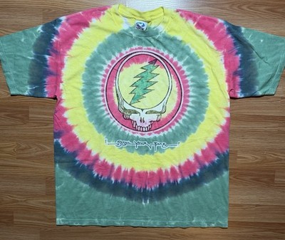 Liquid Blue Grateful Dead ''Steal Your Face'' Rasta Tie-Dye T-Shirt - Size XL