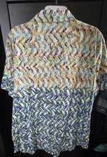Robert Graham Men s XL Classic Fit Multicolor Abstract Geometric Short Sleeve Bu