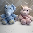 Precious Moments Tender Tails Elephant 358320 Pig 358258 Enesco 1997 Vtg