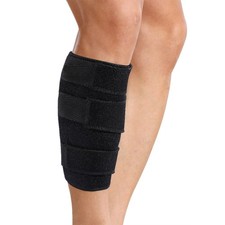 1 Calf Compression Wrap Adjustable Support For Shin Splints - Black