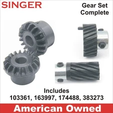 SINGER Gear Set Fits Models 513 514 518 522 533 534 538 543 6106 6136 & More