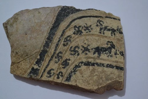 Original Ancient Bronze Age Piece of Pottery, circa 8th century BC