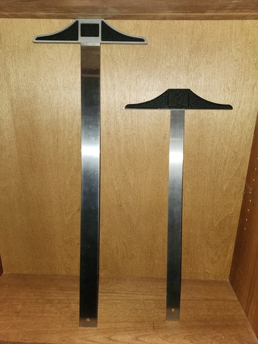 Set of 2 Stainless Steel Drafting T-Squares 24" & 30" Aluminum Head