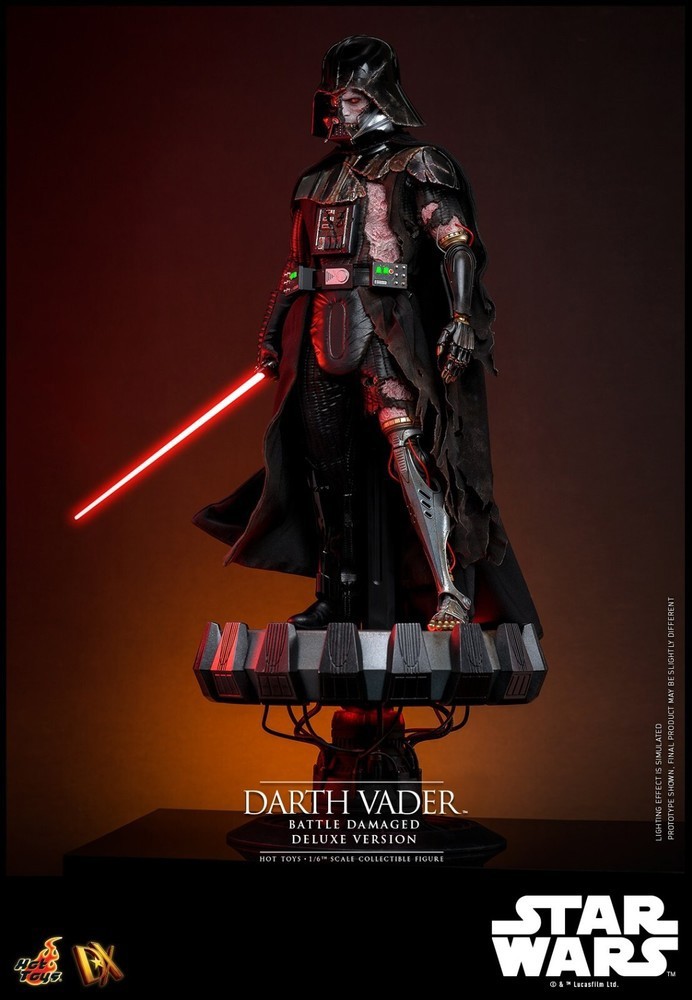 New Hot Toys DX45 1/6 Star Wars Darth Vader Battle Damaged Deluxe