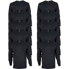 Gildan Men's Ultra Cotton Long Sleeve T-Shirt, Style G2400, Multipack, Black