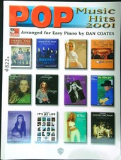 Pop Music Hits 2001 Easy Piano Music Book Dan Coates Britney Bon Jovi NSYNC 822a