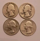 Washington 90% Silver Quarters Lot of 4 various years $1 Face Value