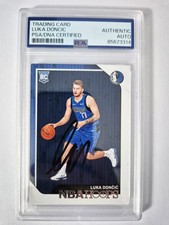 LUKA DONCIC AUTO 2018-19 Panini NBA Hoops #268 rookie card Dallas PSA SIGNED
