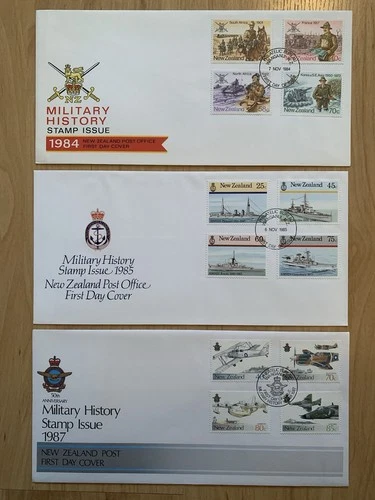 3 x New Zealand Military History First Day Covers