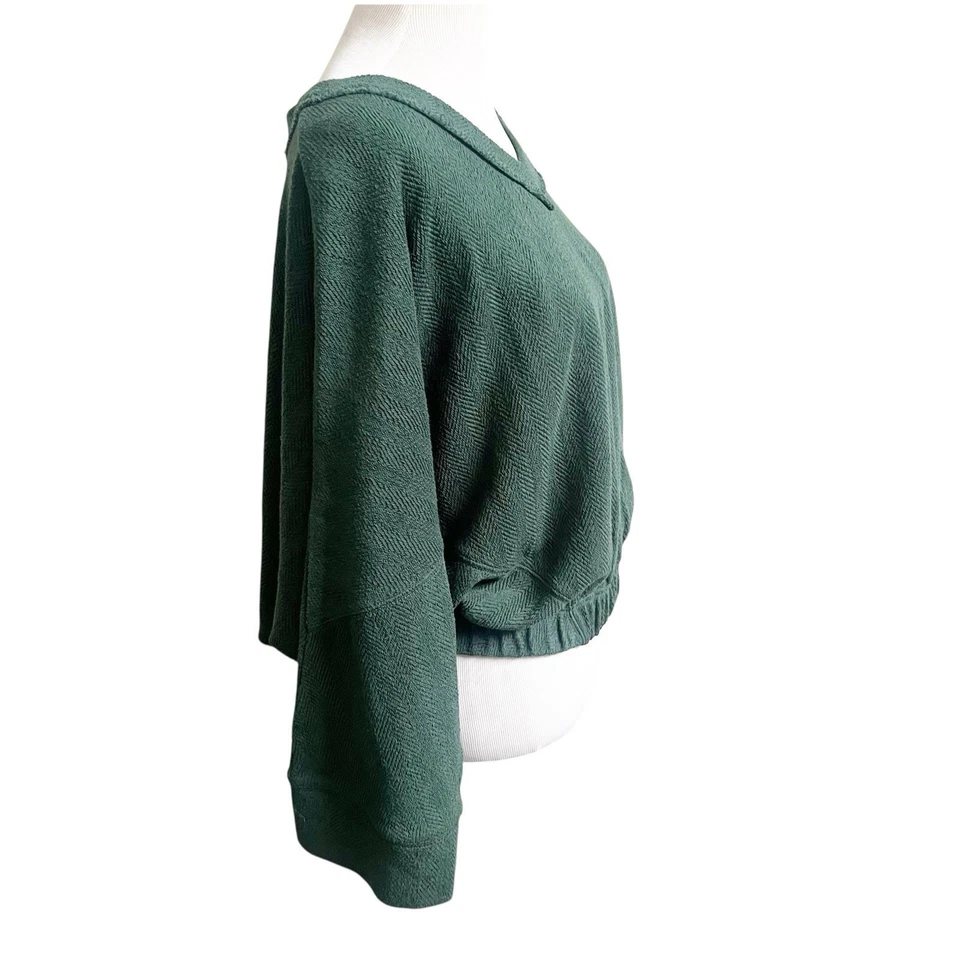 Free People We The Free Afternoon Pullover Knit Sweater Green Sz Small Oversized - Image 3 of 4