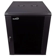 NavePoint 15U Server Cabinet Wall Mount Rack Enclosure Caster Wheels 2 Fans