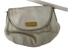 MARC JACOBS Classic Natasha Beige Leather Crossbody Handbag