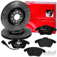 BREMBO Max Intagliati Dischi Freno Sport + Pastiglie Anteriori per Audi Tt 8J