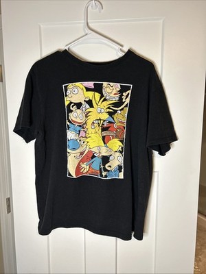 Nickelodeon Hey Arnold Graphic T Shirt Rockos Borden Ten And Stumpy Retro 90s