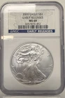 2009 AMERICAN SILVER EAGLE $1 EARLY RELEASES NGC MS 69