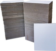 ANSSDO 200 Packs White Corrugated Cardboard Sheets 3x5 Inch 3x5 - 200 Pack