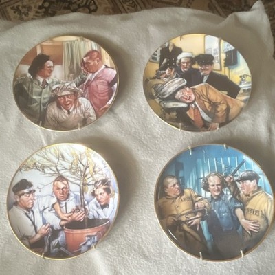 Franklin Mint The Three Stooges Limited Edition Collector Plates Set of 4