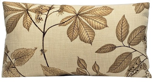 P Kaufman Leaf and Vine Decorative Throw Pillow Cover 12x20 Lumbar Gold Texture