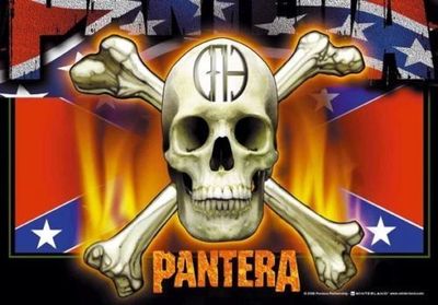 PANTERA FLAGGE FAHNE SKULL & BONES HOSTILE MOMENTS POSTERFLAGGE POSTER FLAG STOF