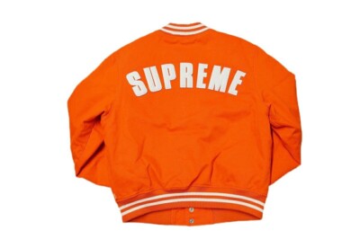 Supreme X New Era MLB Varsity Stadium Jacket 20SS Orange