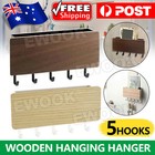 Wooden Wall Mounted Hanging Hanger Hooks Key Holder Storage Rack Organizer