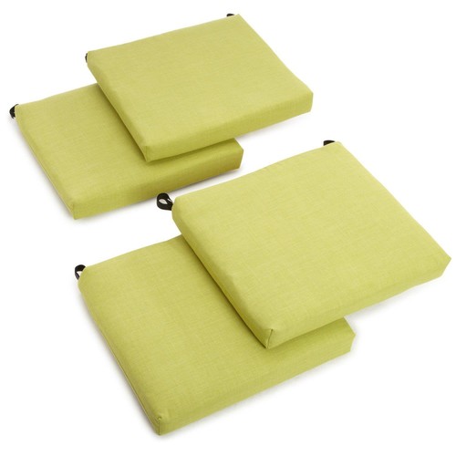 Blazing Needles 19 Inch Outdoor Spun Poly Cushions (set of 4) (green Polyester)