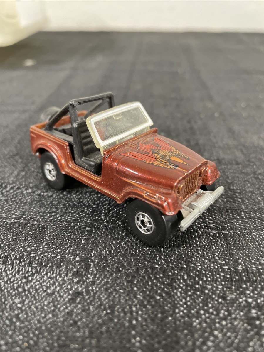 Vintage Hot Wheels Jeep CJ-7, Metalflake Brown, Blackwalls, 1981