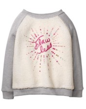 Gymboree Winter Star Fuzzy Flawless Pullover Sweatshirt Grey Nwt Girls Xs 4