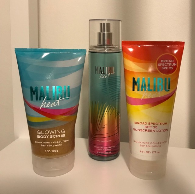Bath and Body Works Malibu Heat Mist, Scrub & Super Rare Discontinued