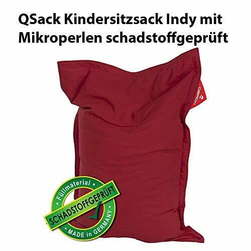 QSack Kindersitzsack Indy, schadstoffgeprüfte EPS Mikroperlen, 100 x140 cm - Bild 1 von 1